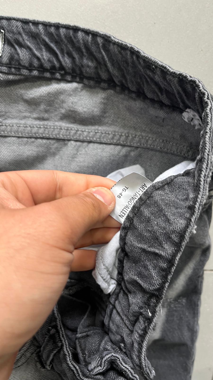 Denim Jeans Baggy Fit Particular con Abrasione (L)