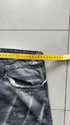 Denim Jeans Baggy Fit Particular con Abrasione (L)