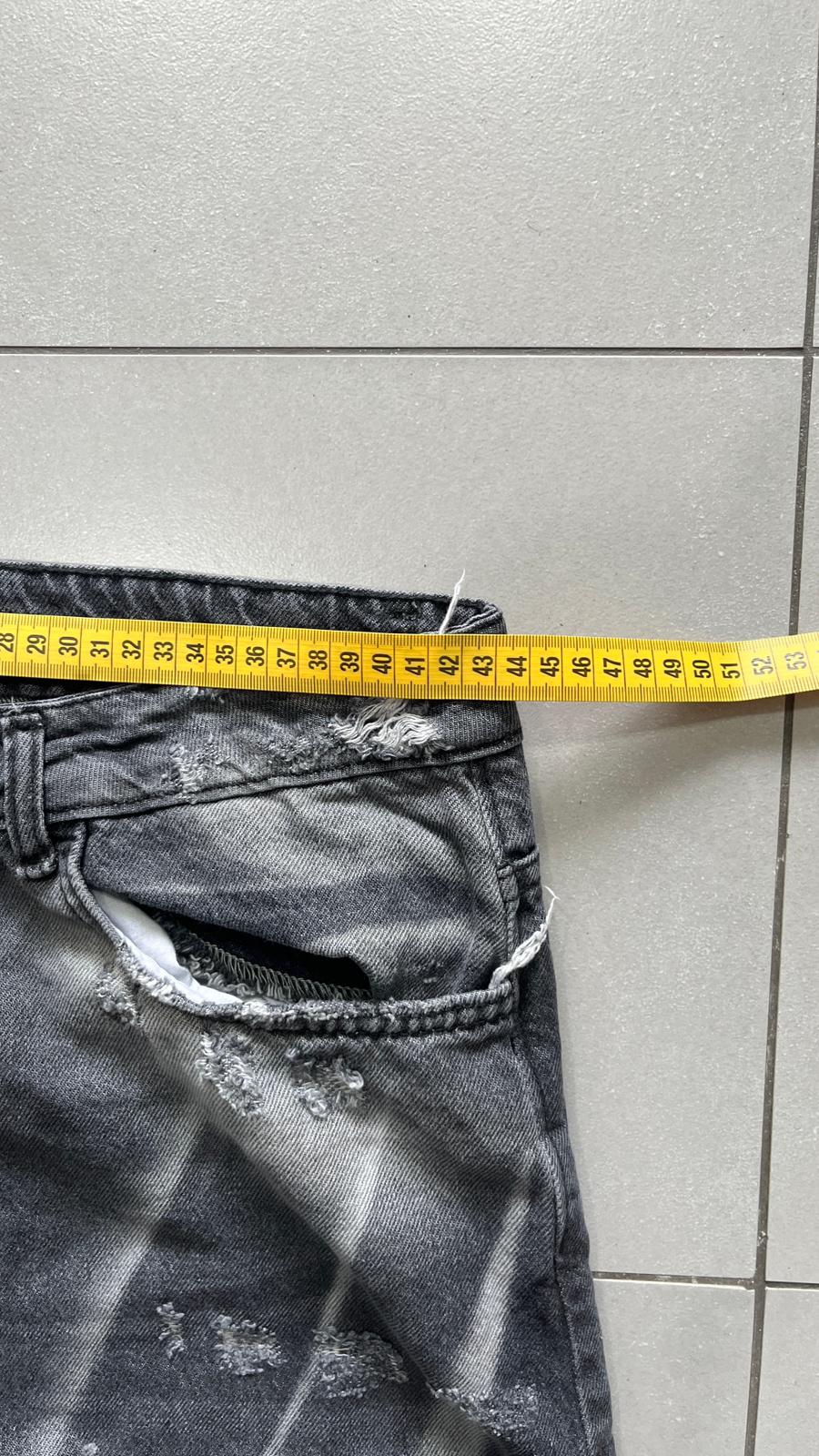 Denim Jeans Baggy Fit Particular con Abrasione (L)