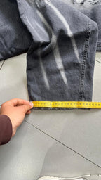 Denim Jeans Baggy Fit Particular con Abrasione (L)