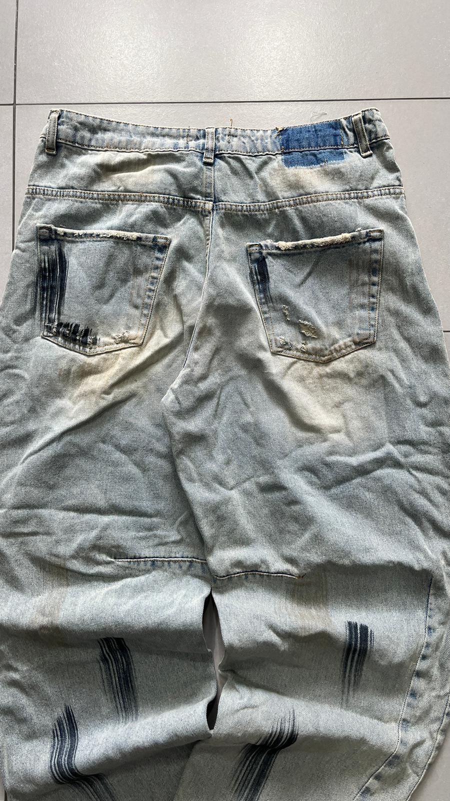 Jeans Baggy Fit Painted Particular Denim Balloon (L)
