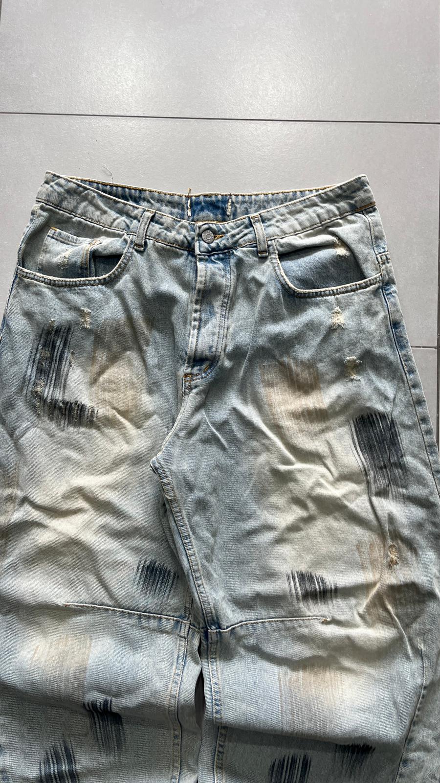 Jeans Baggy Fit Painted Particular Denim Balloon (L)