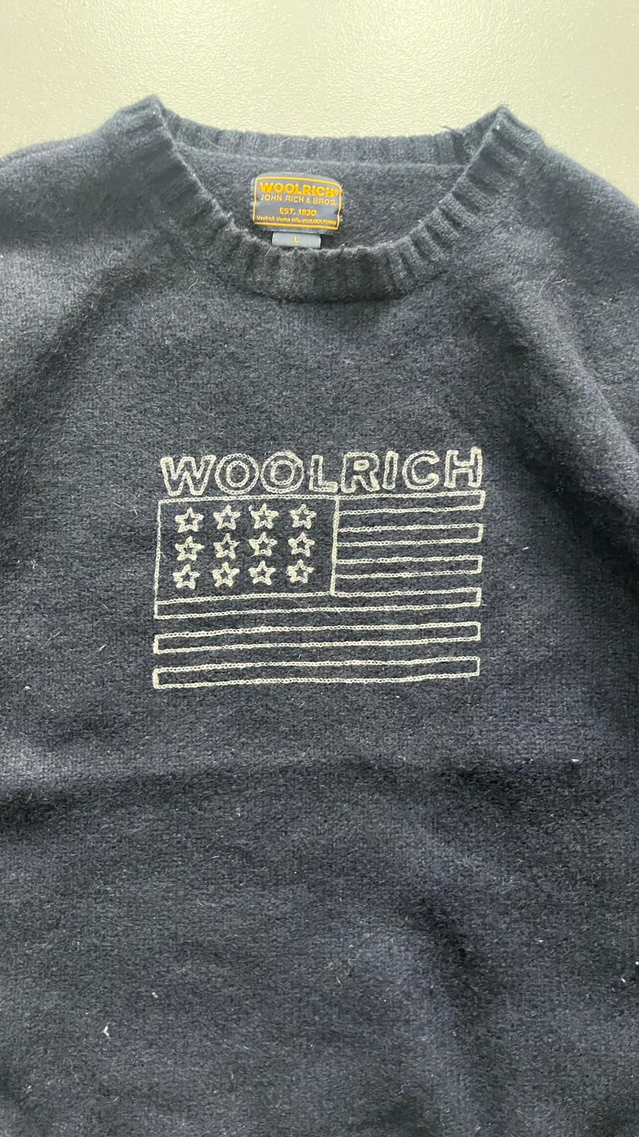 Maglione Woolrich con Stampa Centrale Vintage Piece (L)