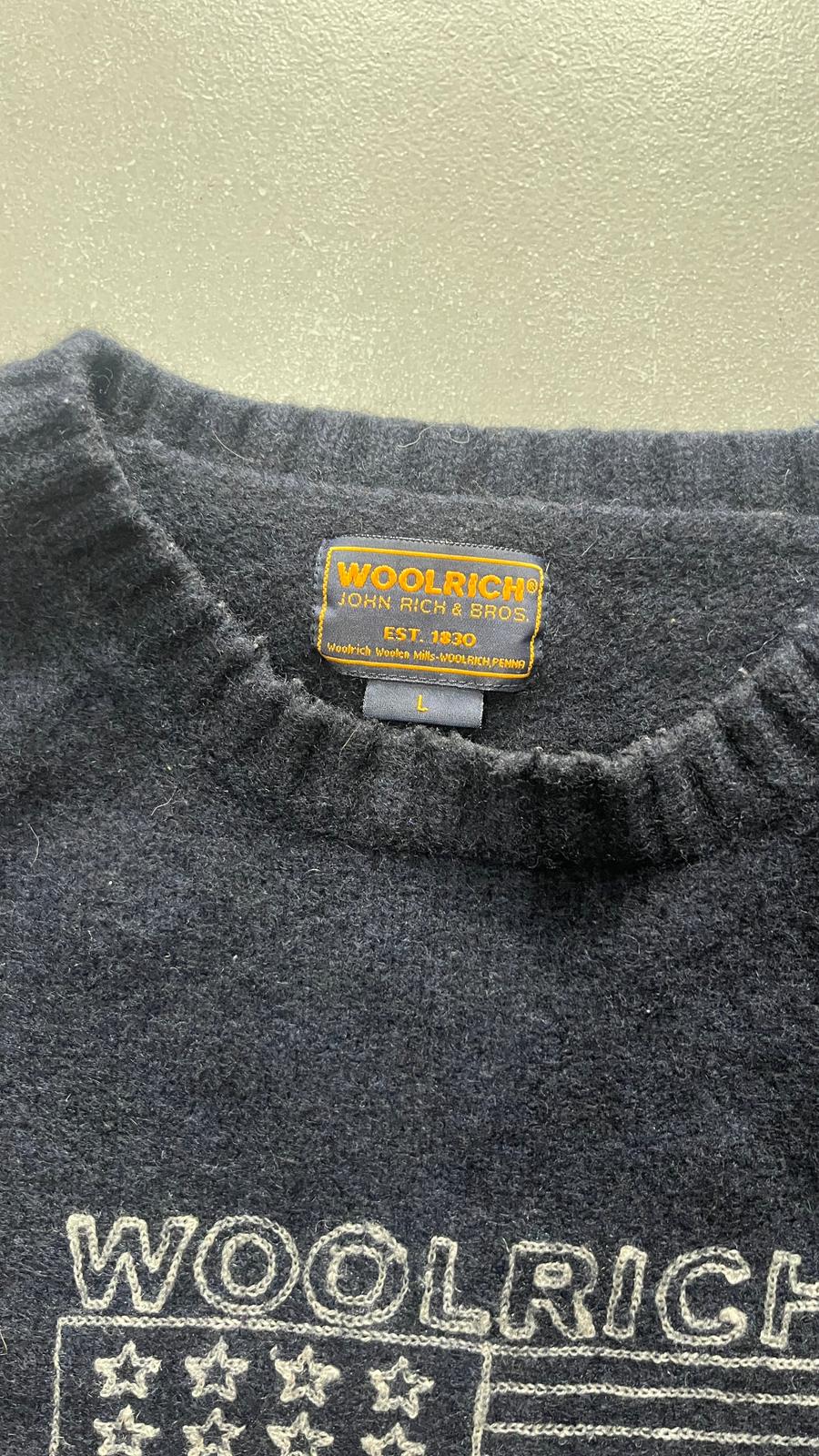 Maglione Woolrich con Stampa Centrale Vintage Piece (L)