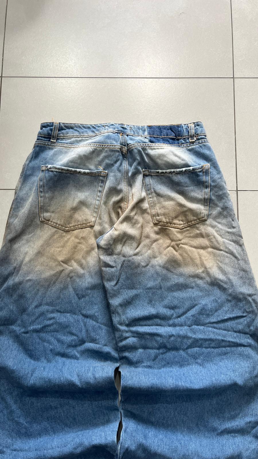 Denim Jeans Baggy Fit Balloon Lavaggio "Sporco" (M)