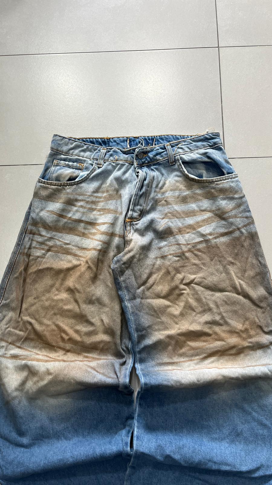 Denim Jeans Baggy Fit Balloon Lavaggio "Sporco" (M)