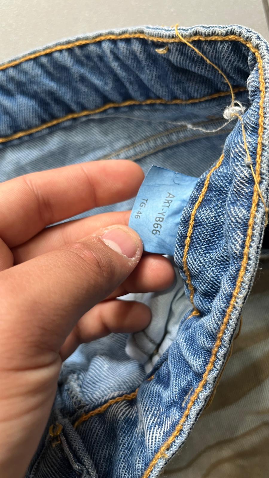 Denim Jeans Baggy Fit Balloon Lavaggio "Sporco" (M)