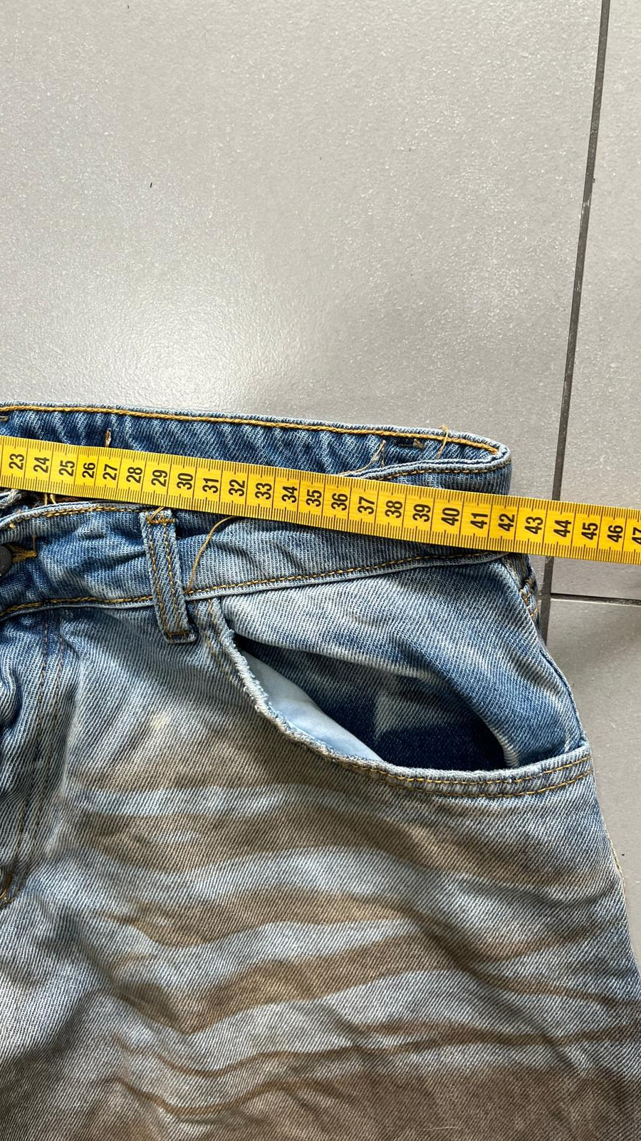 Denim Jeans Baggy Fit Balloon Lavaggio "Sporco" (M)