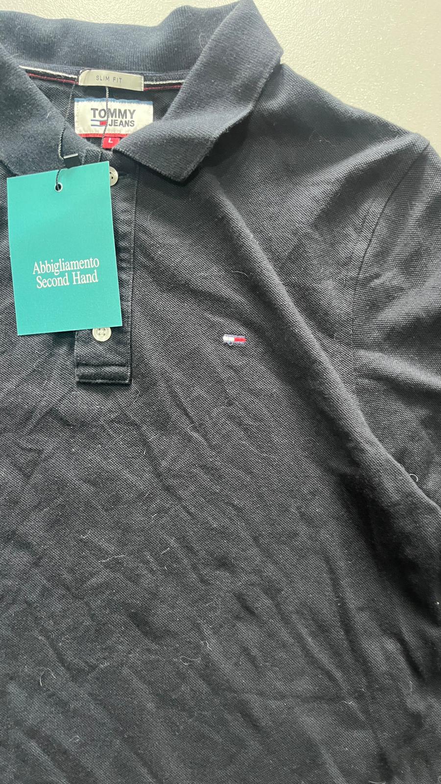 Polo Tommy Hilfiger Lunga Nera Simple (L) Da Donna