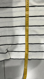 Polo Ralph Lauren Crop Oversize Fit a Righe Bianca e Nera (XXL)