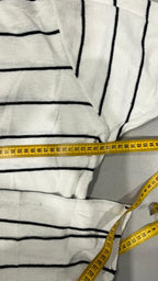 Polo Ralph Lauren Crop Oversize Fit a Righe Bianca e Nera (XXL)