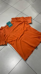 T-Shirt Burberry Arancione Embroidered da Donna (XS)