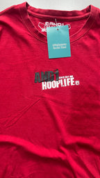 American Hip-Hop Tee - Printed T-Shirt Rossa con Stampa Puff (5XL)