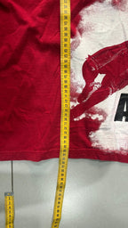 American Hip-Hop Tee - Printed T-Shirt Rossa con Stampa Puff (5XL)