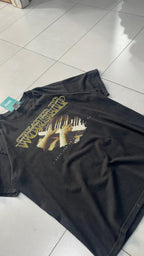 T-Shirt "Created to Worship" Vintage Printed Tee American Style (XL)