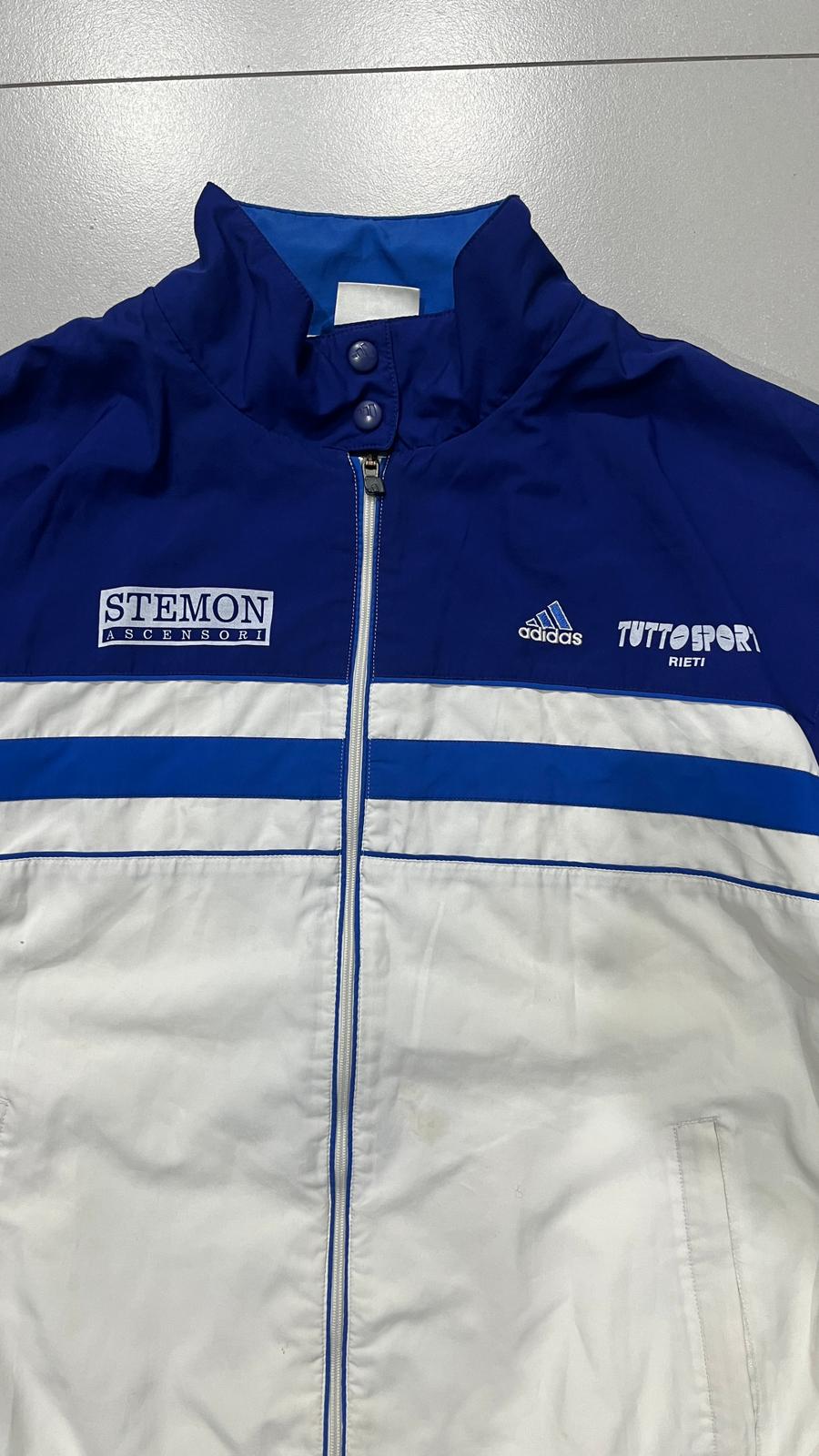 Felpa con Zip Adidas - TrackJacket Vintage anni 2000 Boxy Fit Oversize (M)