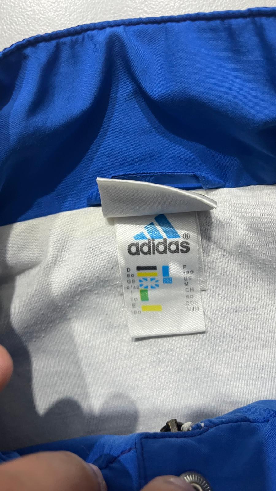 Felpa con Zip Adidas - TrackJacket Vintage anni 2000 Boxy Fit Oversize (M)