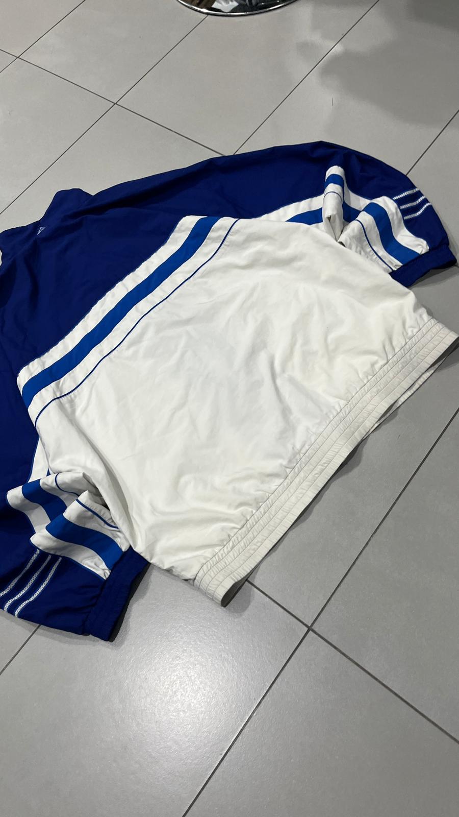 Felpa con Zip Adidas - TrackJacket Vintage anni 2000 Boxy Fit Oversize (M)