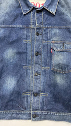 Levis Denim Jacket 201 Rare Piece Dark Wash (L)