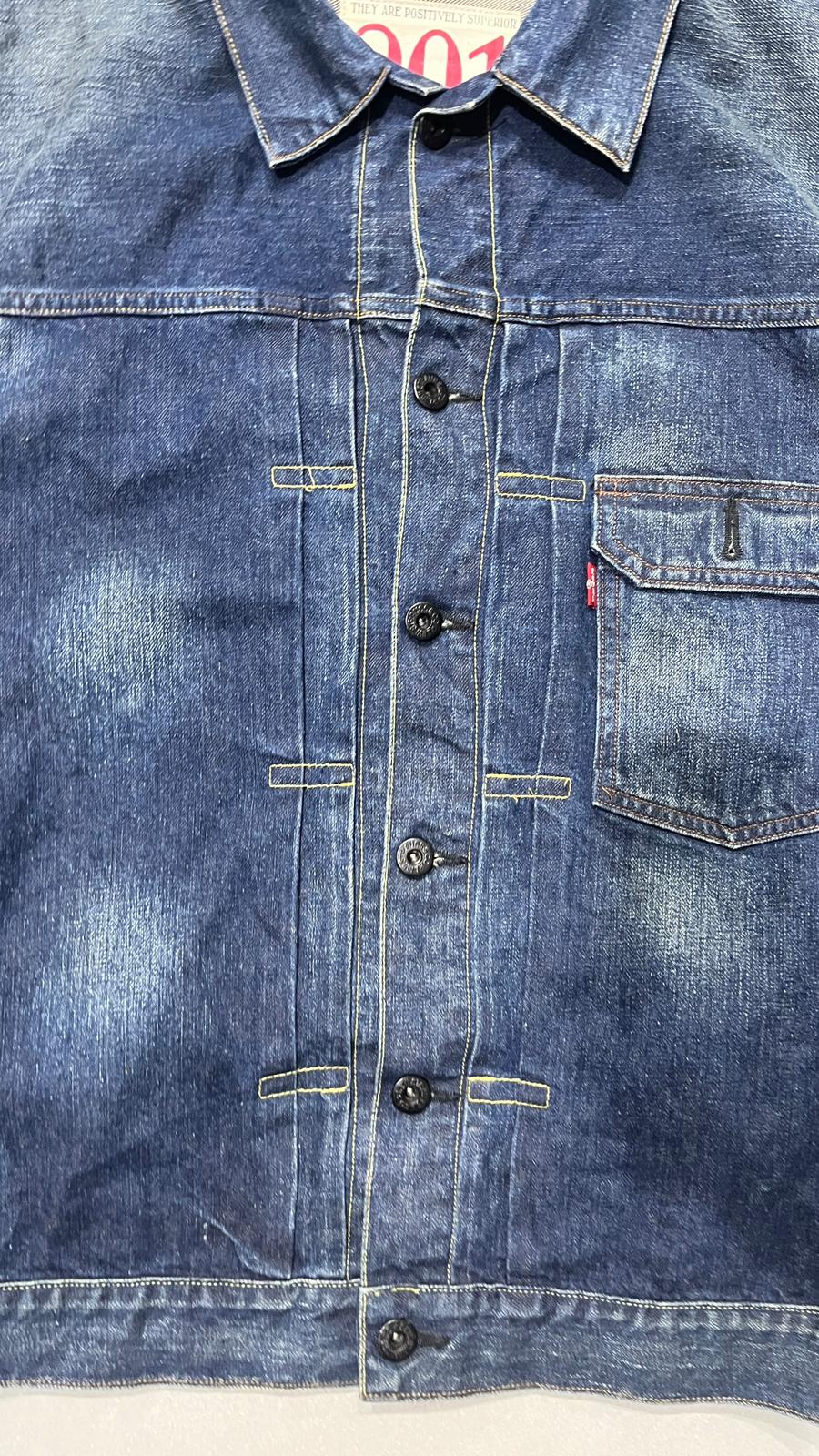 Levis Denim Jacket 201 Rare Piece Dark Wash (L)