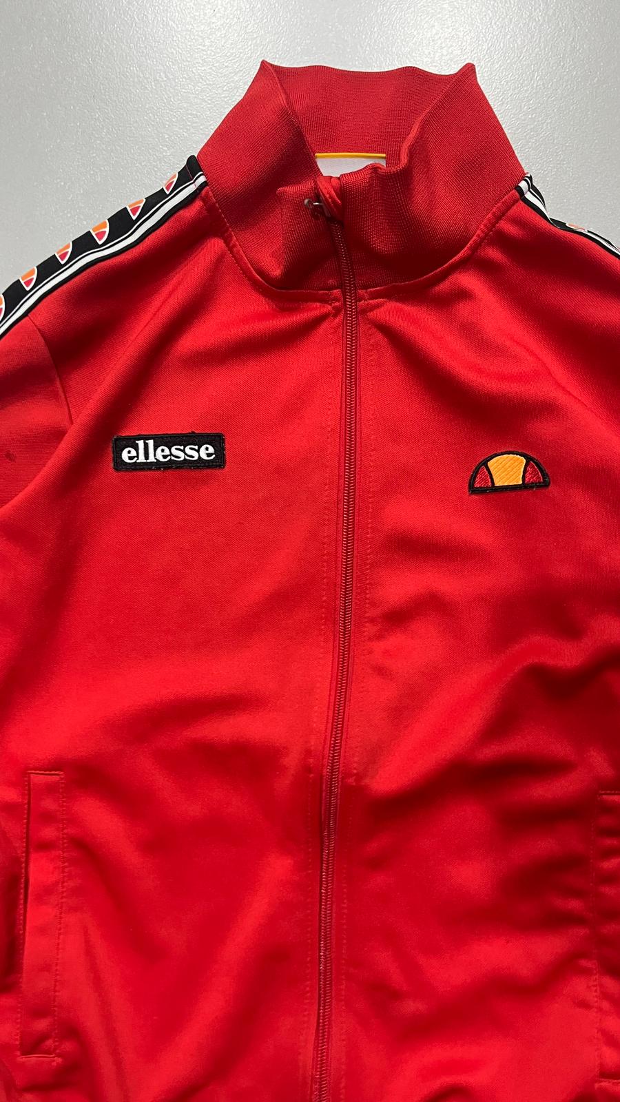 TrackJacket Ellesse Rossa - Felpa con Zip anni 2000 (XS)