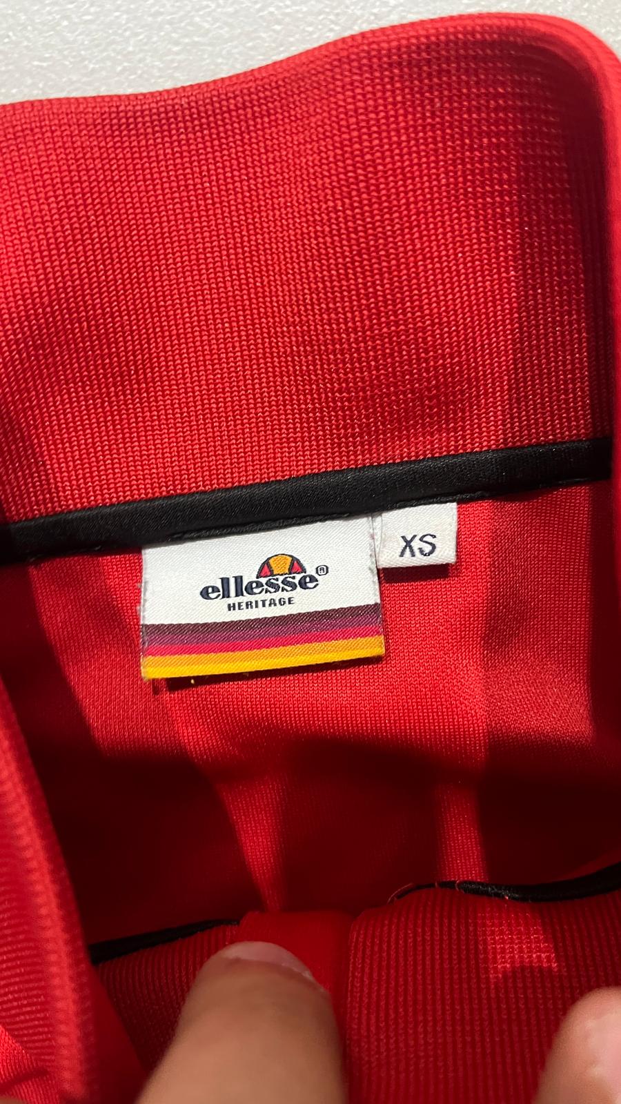 TrackJacket Ellesse Rossa - Felpa con Zip anni 2000 (XS)