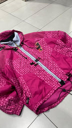 Giubbino Fila anni 90 Vestibilità Boxy Oversize Rosa con Fantasia (M) - Bomber da Donna