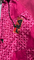 Giubbino Fila anni 90 Vestibilità Boxy Oversize Rosa con Fantasia (M) - Bomber da Donna