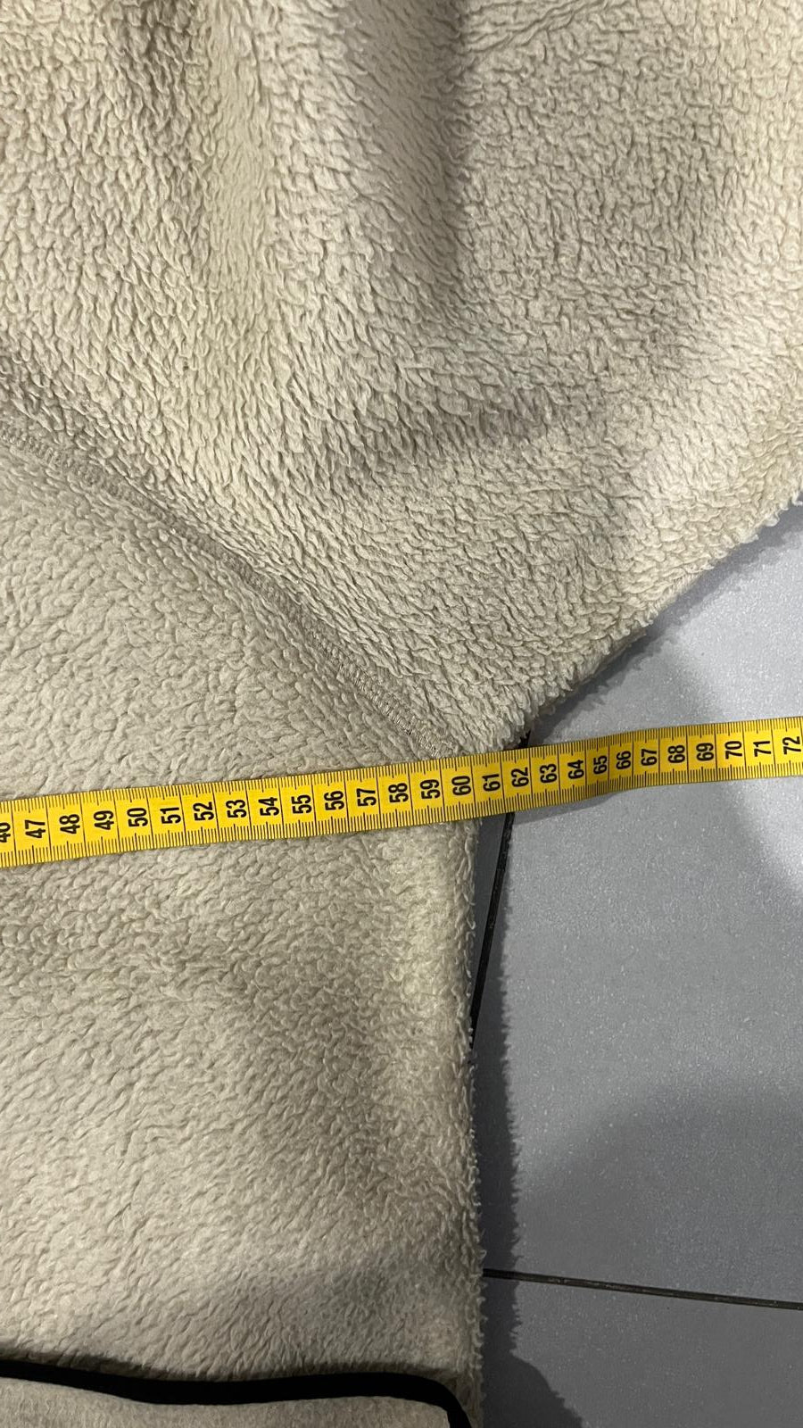 Felpa in Pile Beige Fila anni 2000 - American Oversize Fit (XL)