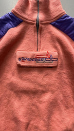 Pile 1/4 Zip Vintage Rosa / Viola - Doppio Tessuto Pile e Tecnico - Boxy Oversize Fit (XXL)