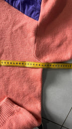 Pile 1/4 Zip Vintage Rosa / Viola - Doppio Tessuto Pile e Tecnico - Boxy Oversize Fit (XXL)