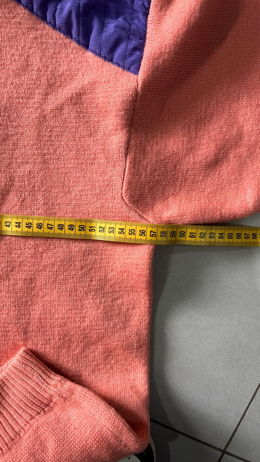 Pile 1/4 Zip Vintage Rosa / Viola - Doppio Tessuto Pile e Tecnico - Boxy Oversize Fit (XXL)