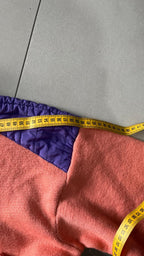 Pile 1/4 Zip Vintage Rosa / Viola - Doppio Tessuto Pile e Tecnico - Boxy Oversize Fit (XXL)