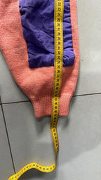 Pile 1/4 Zip Vintage Rosa / Viola - Doppio Tessuto Pile e Tecnico - Boxy Oversize Fit (XXL)