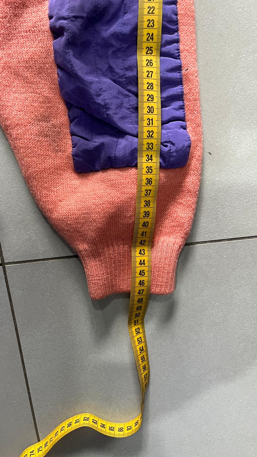 Pile 1/4 Zip Vintage Rosa / Viola - Doppio Tessuto Pile e Tecnico - Boxy Oversize Fit (XXL)