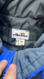 Giubbino Ellesse Vintage Blu Elettrico / Grigio Anni '80 Y2K (XXL)