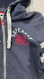 Felpa SuperDry Vintage Blu Marino con Stampa Y2K (M)