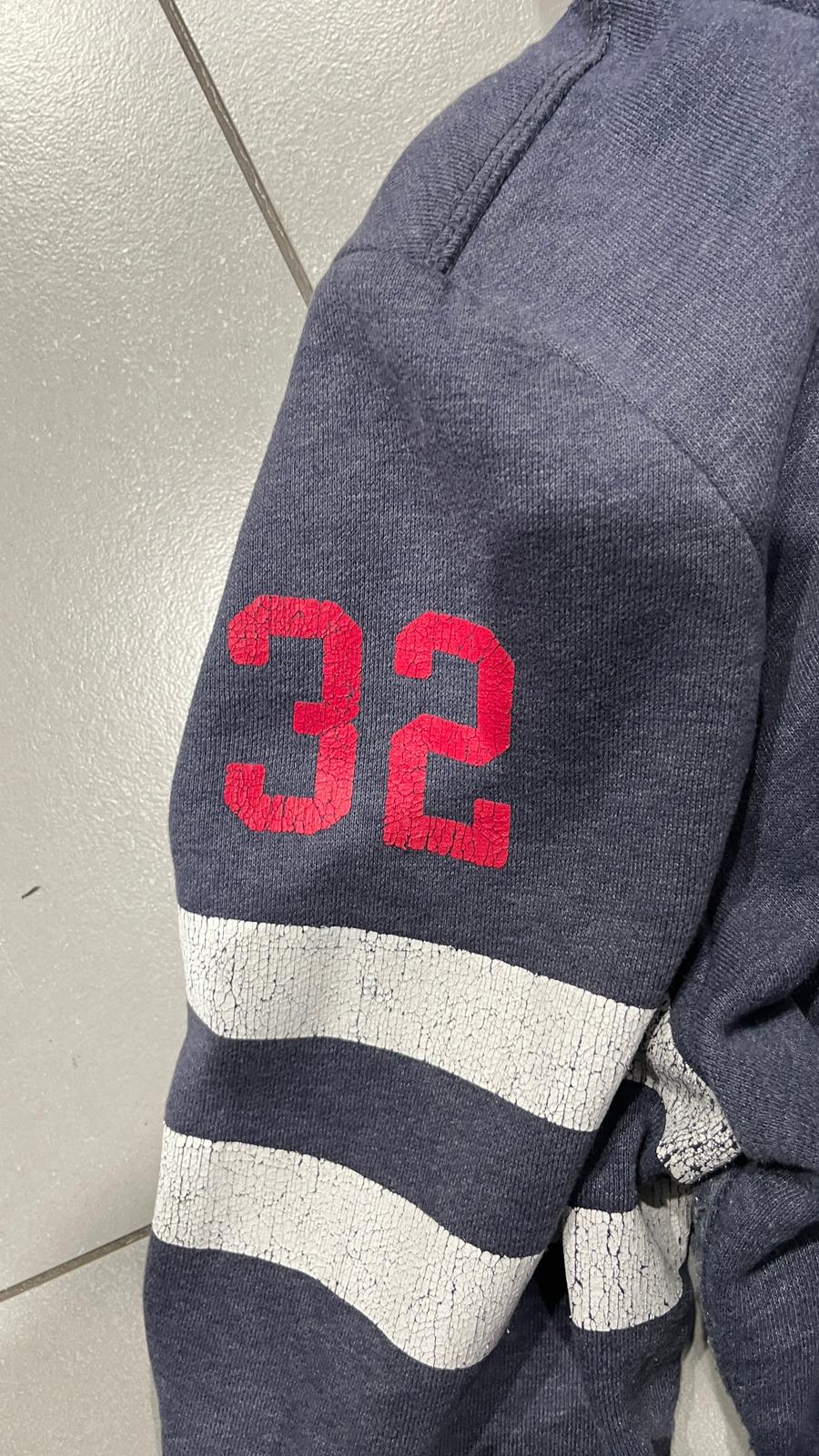 Felpa SuperDry Vintage Blu Marino con Stampa Y2K (M)