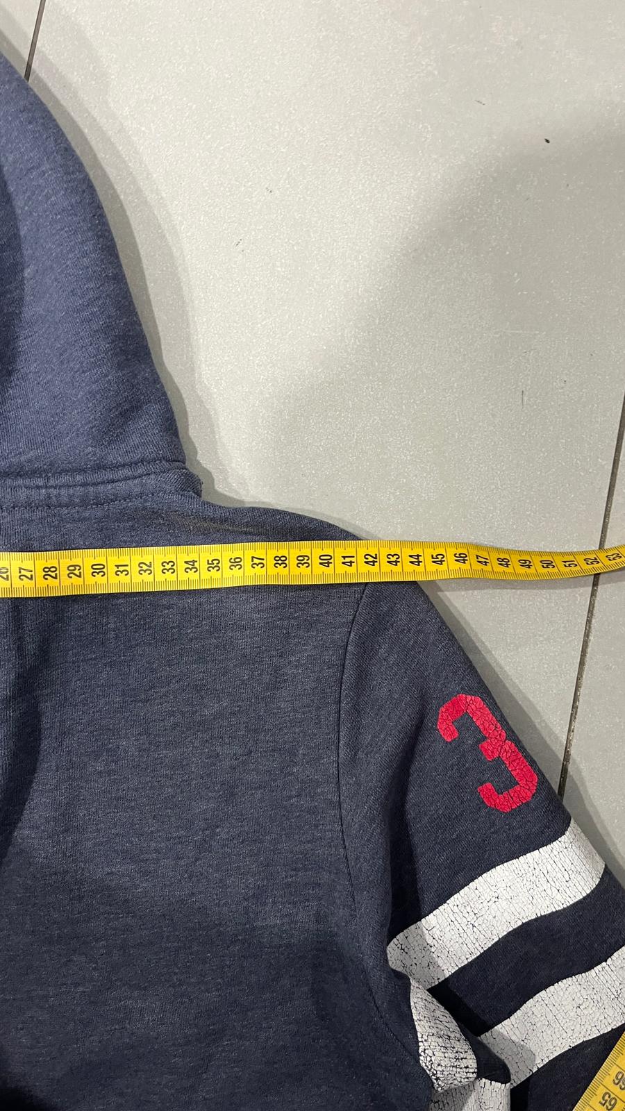 Felpa SuperDry Vintage Blu Marino con Stampa Y2K (M)