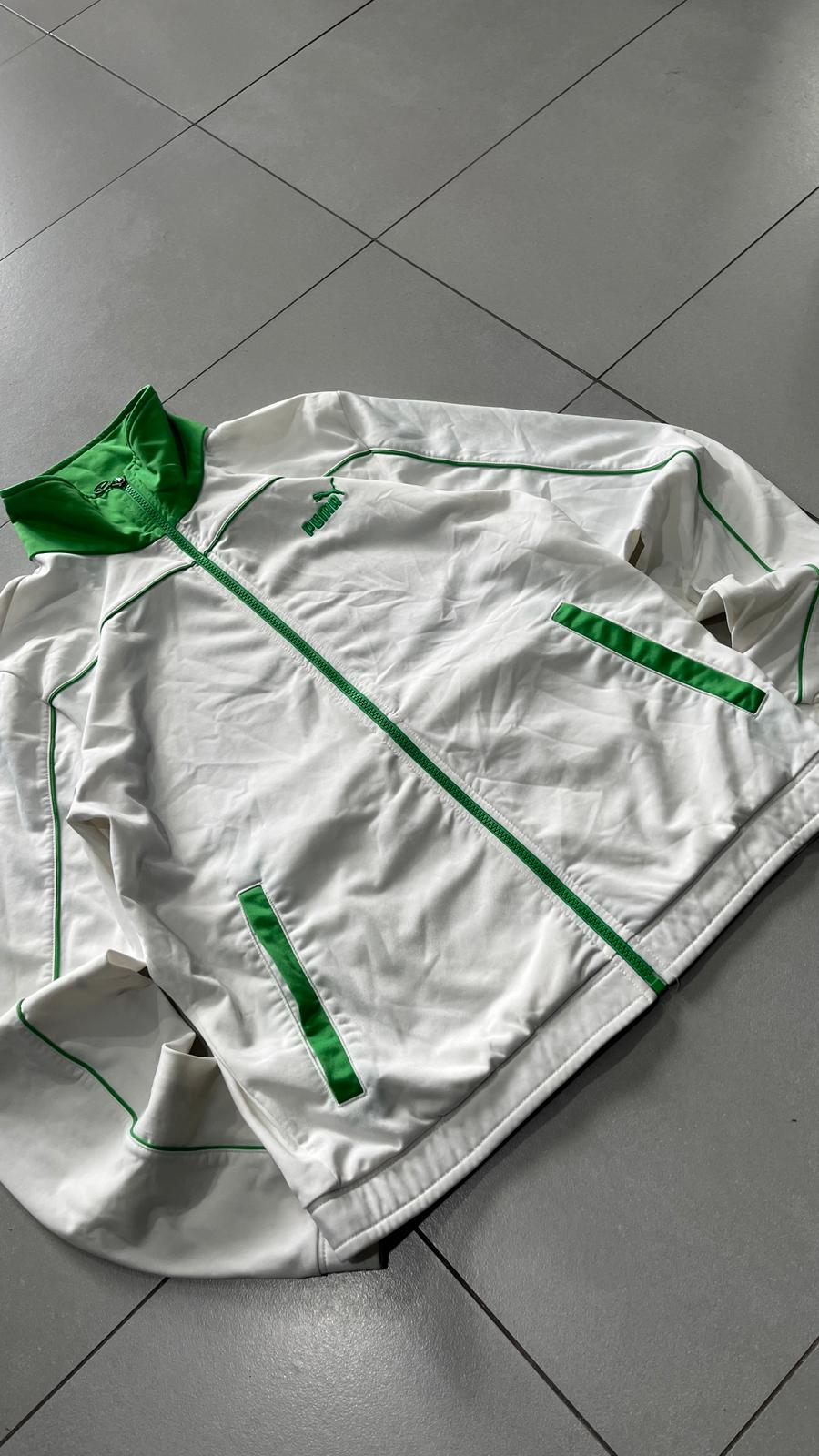 TrackJacket Puma Vintage White / Green (M) - Felpa con Zip