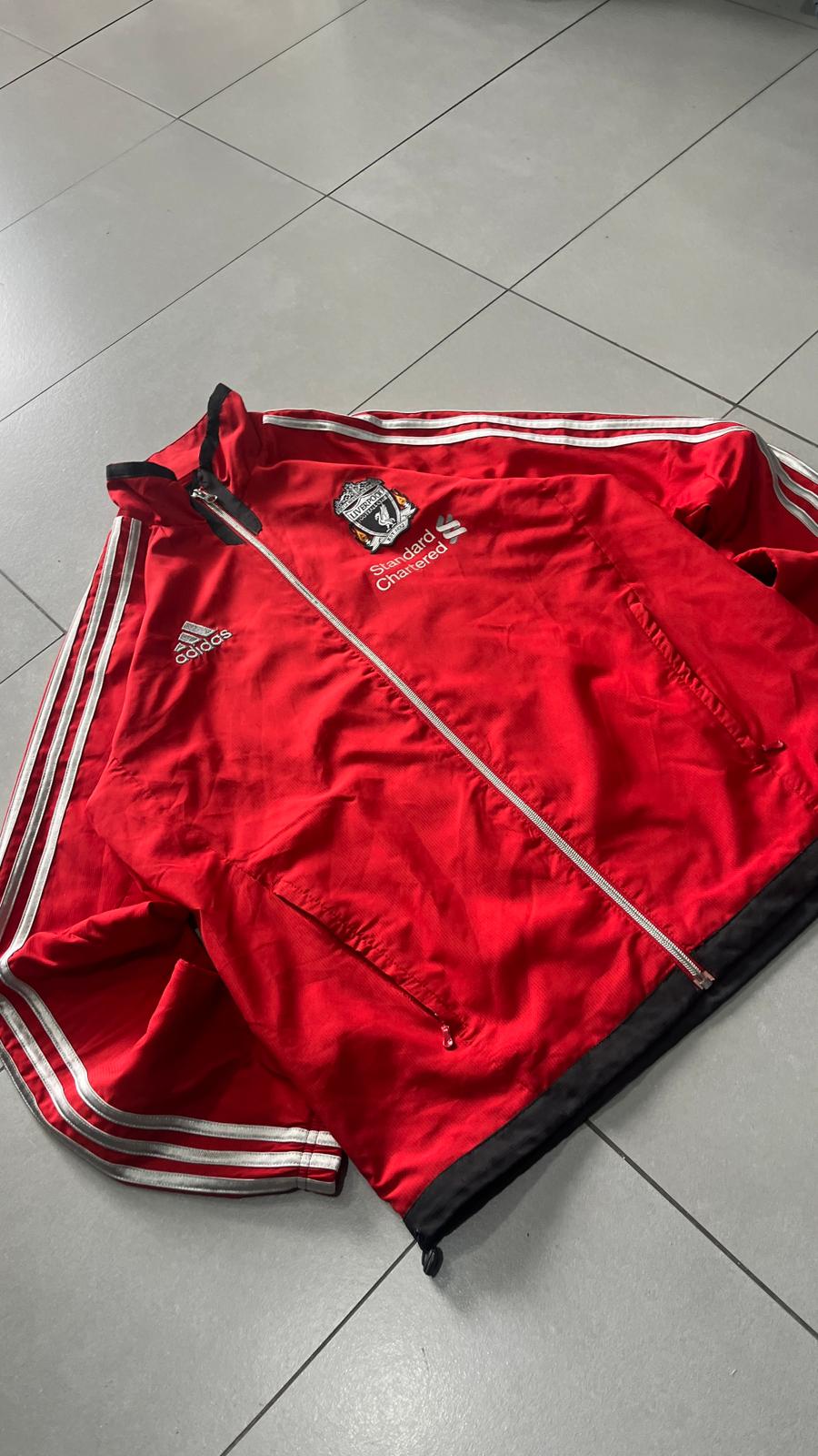 TrackJacket Vintage Adidas X Liverpool (L) - Felpa con Zip Rossa (L)