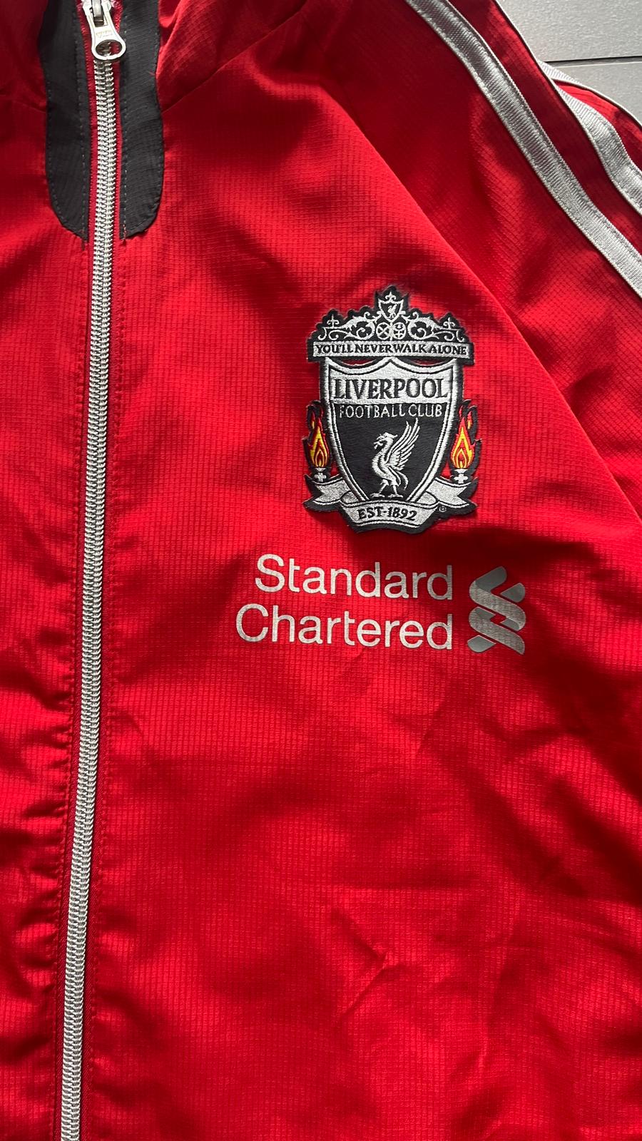 TrackJacket Vintage Adidas X Liverpool (L) - Felpa con Zip Rossa (L)