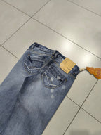 Denim Jeans BootCut Fit Flared Washed Y2K Vintage (XXS)