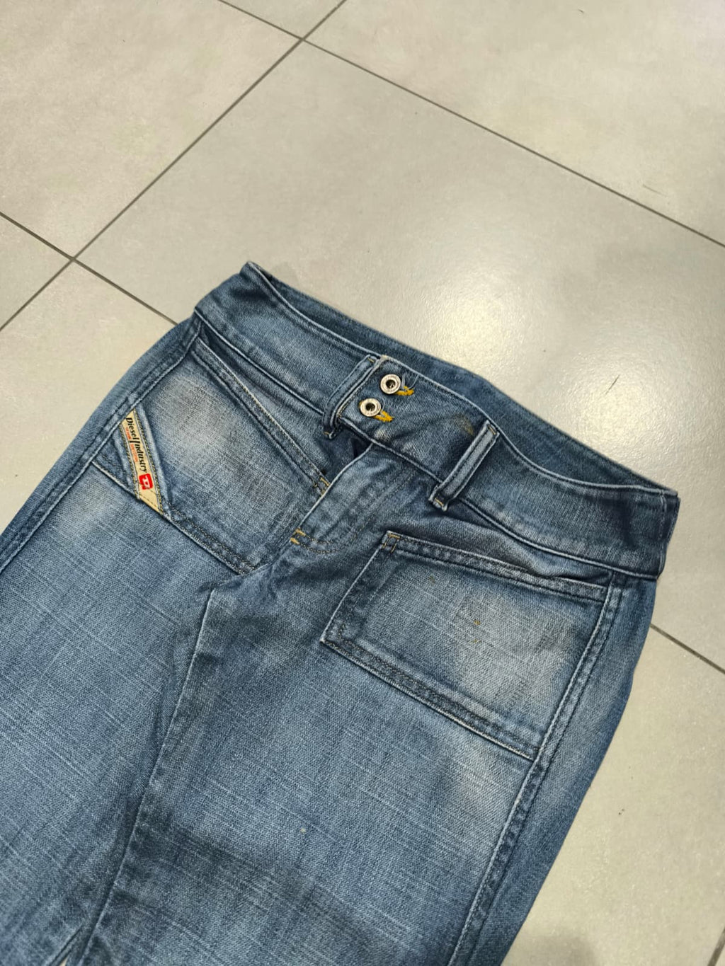 Denim Diesel Light Blue Wash Bootcut Flared Fit Rare Low Waist Jeans (XS)