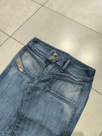 Denim Diesel Light Blue Wash Bootcut Flared Fit Rare Low Waist Jeans (XS)