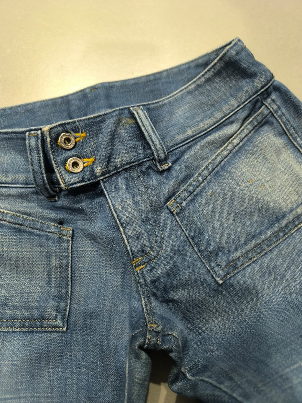 Denim Diesel Light Blue Wash Bootcut Flared Fit Rare Low Waist Jeans (XS)