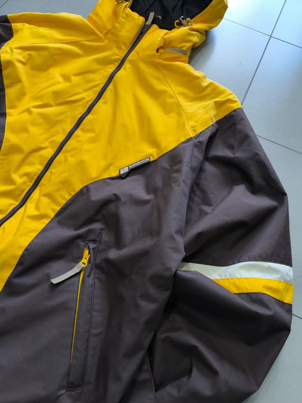 Giubbino Billabong Limited Edition Brown / Yellow - Heavy Jacket Vintage Y2K (XL)