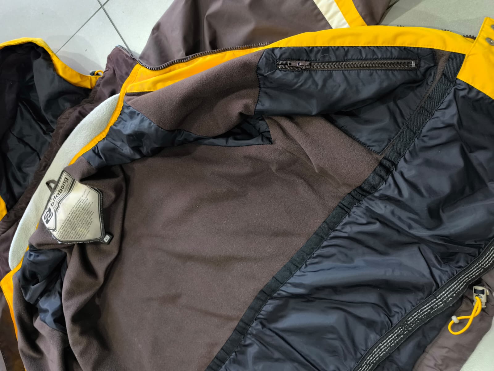 Giubbino Billabong Limited Edition Brown / Yellow - Heavy Jacket Vintage Y2K (XL)