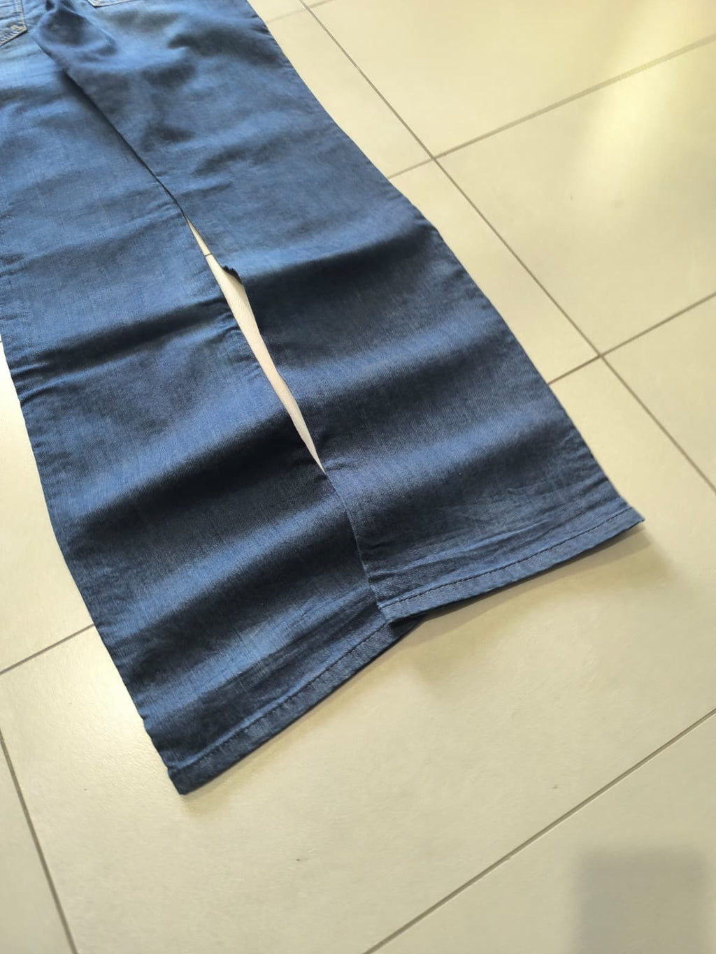 Denim Jeans Low Waist Dark Blue Bootcut Fit Flared (S)