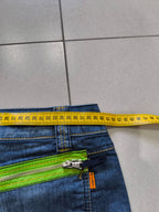 Denim Jeans Low Waist Dark Blue Bootcut Fit Flared (S)
